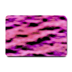 Pink  Waves Flow Series 2 Small Doormat  by DimitriosArt