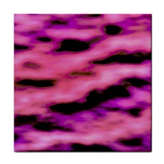 Pink  Waves Flow Series 2 Face Towel by DimitriosArt