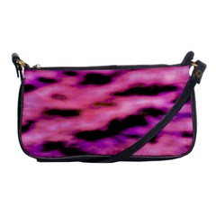 Pink  Waves Flow Series 2 Shoulder Clutch Bag by DimitriosArt