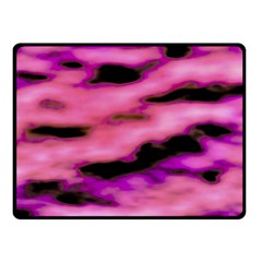 Pink  Waves Flow Series 2 Fleece Blanket (small) by DimitriosArt