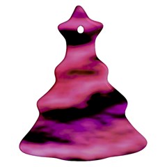 Pink  Waves Flow Series 2 Christmas Tree Ornament (two Sides) by DimitriosArt