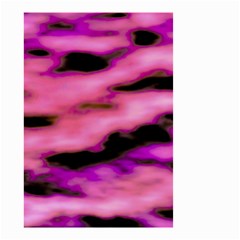 Pink  Waves Flow Series 2 Small Garden Flag (two Sides) by DimitriosArt