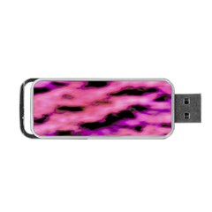 Pink  Waves Flow Series 2 Portable Usb Flash (one Side) by DimitriosArt