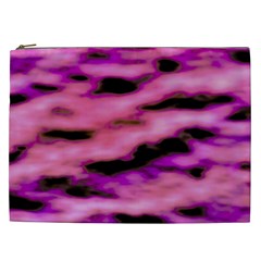 Pink  Waves Flow Series 2 Cosmetic Bag (xxl) by DimitriosArt