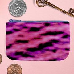 Pink  Waves Flow Series 2 Large Coin Purse by DimitriosArt