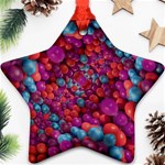 Colorful Spheres Motif Print Design Pattern Star Ornament (Two Sides) Front