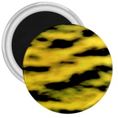 Yellow Waves Flow Series 1 3  Magnets by DimitriosArt