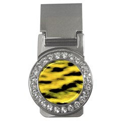 Yellow Waves Flow Series 1 Money Clips (cz)  by DimitriosArt