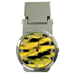 Yellow Waves Flow Series 1 Money Clip Watches by DimitriosArt