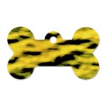 Yellow Waves Flow Series 1 Dog Tag Bone (Two Sides) Front