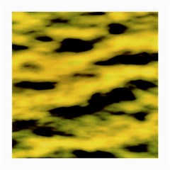 Yellow Waves Flow Series 1 Medium Glasses Cloth by DimitriosArt