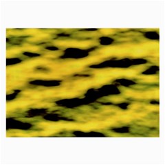 Yellow Waves Flow Series 1 Large Glasses Cloth by DimitriosArt