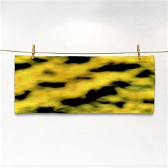 Yellow Waves Flow Series 1 Hand Towel by DimitriosArt