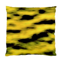 Yellow Waves Flow Series 1 Standard Cushion Case (two Sides) by DimitriosArt