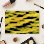 Yellow Waves Flow Series 1 Cosmetic Bag (Large) Front