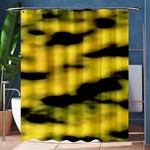 Yellow Waves Flow Series 1 Shower Curtain 60  x 72  (Medium)  60 x72  Curtain