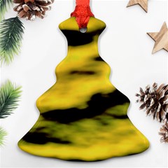 Yellow Waves Flow Series 1 Ornament (christmas Tree)  by DimitriosArt