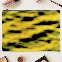 Yellow Waves Flow Series 1 Cosmetic Bag (xxxl) by DimitriosArt