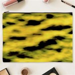 Yellow Waves Flow Series 1 Cosmetic Bag (XXXL) Front