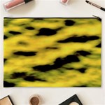 Yellow Waves Flow Series 1 Cosmetic Bag (XXXL) Back