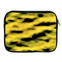 Yellow Waves Flow Series 1 Apple Ipad 2/3/4 Zipper Cases by DimitriosArt