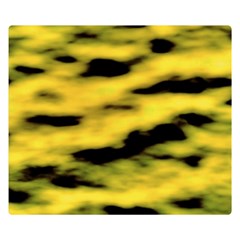 Yellow Waves Flow Series 1 Double Sided Flano Blanket (small)  by DimitriosArt