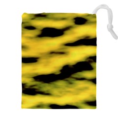 Yellow Waves Flow Series 1 Drawstring Pouch (4xl) by DimitriosArt