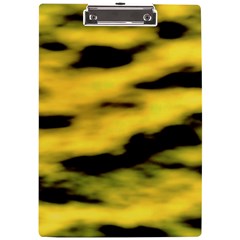 Yellow Waves Flow Series 1 A4 Clipboard by DimitriosArt