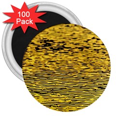 Yellow Waves Flow Series 2 3  Magnets (100 Pack) by DimitriosArt