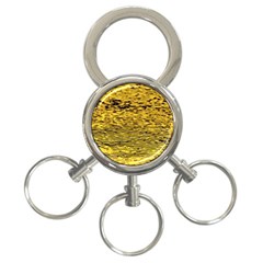 Yellow Waves Flow Series 2 3-ring Key Chain by DimitriosArt