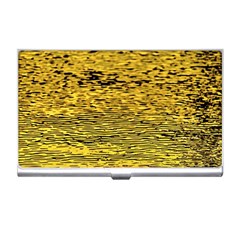 Yellow Waves Flow Series 2 Business Card Holder by DimitriosArt