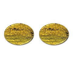 Yellow Waves Flow Series 2 Cufflinks (oval) by DimitriosArt