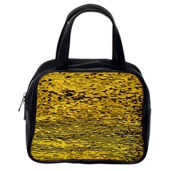 Yellow Waves Flow Series 2 Classic Handbag (one Side) by DimitriosArt