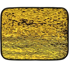 Yellow Waves Flow Series 2 Fleece Blanket (mini) by DimitriosArt