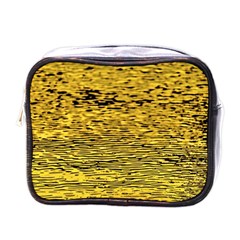 Yellow Waves Flow Series 2 Mini Toiletries Bag (one Side) by DimitriosArt