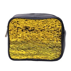 Yellow Waves Flow Series 2 Mini Toiletries Bag (two Sides) by DimitriosArt