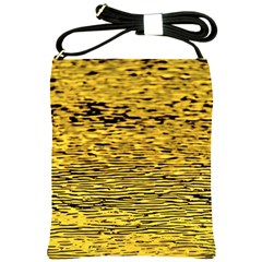 Yellow Waves Flow Series 2 Shoulder Sling Bag by DimitriosArt