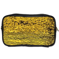 Yellow Waves Flow Series 2 Toiletries Bag (two Sides) by DimitriosArt