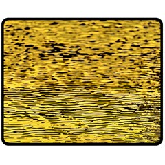 Yellow Waves Flow Series 2 Fleece Blanket (medium)  by DimitriosArt