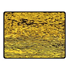 Yellow Waves Flow Series 2 Fleece Blanket (small) by DimitriosArt