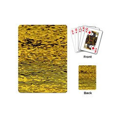 Yellow Waves Flow Series 2 Playing Cards Single Design (mini) by DimitriosArt