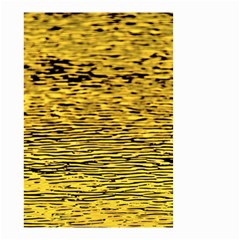 Yellow Waves Flow Series 2 Small Garden Flag (two Sides) by DimitriosArt