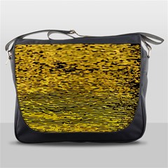 Yellow Waves Flow Series 2 Messenger Bag by DimitriosArt