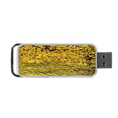 Yellow Waves Flow Series 2 Portable Usb Flash (one Side) by DimitriosArt