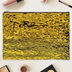 Yellow Waves Flow Series 2 Cosmetic Bag (xxxl) by DimitriosArt