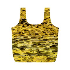 Yellow Waves Flow Series 2 Full Print Recycle Bag (m) by DimitriosArt