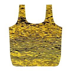 Yellow Waves Flow Series 2 Full Print Recycle Bag (l) by DimitriosArt