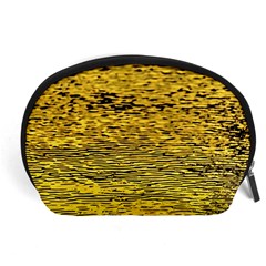 Yellow Waves Flow Series 2 Accessory Pouch (large) by DimitriosArt