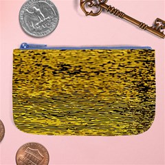 Yellow Waves Flow Series 2 Large Coin Purse by DimitriosArt