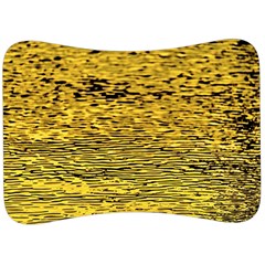 Yellow Waves Flow Series 2 Velour Seat Head Rest Cushion by DimitriosArt